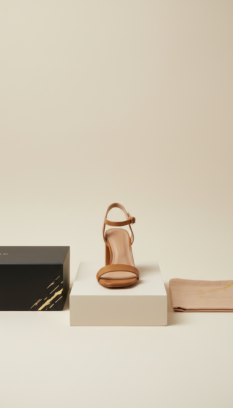Block-Heel Sandal in Tuscan Gold